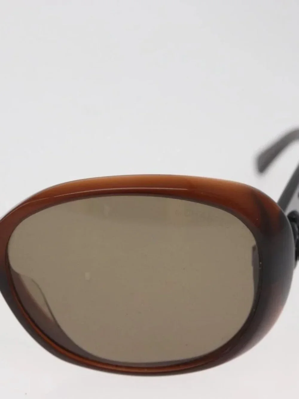 CHANEL Sunglasses plastic Brown CC Auth BA13212